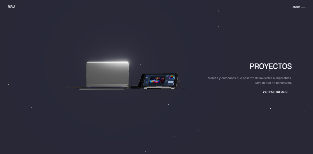 Una experiencia 3D que detiene el scroll